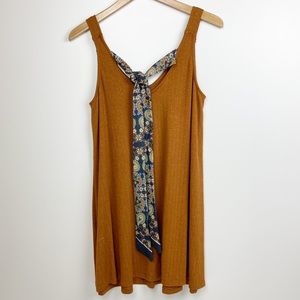 Blu Pepper Cognac Knit Camisole Dress
